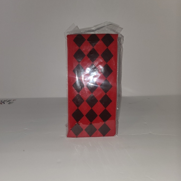 red and black harlequin diamond pattern stocking - Picture 3 of 3